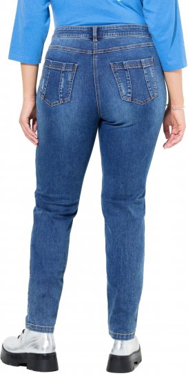 Ulla Popken Lightly Distressed Slim Leg Jeans Blue - Naisten farkut ja housut isot koot - 