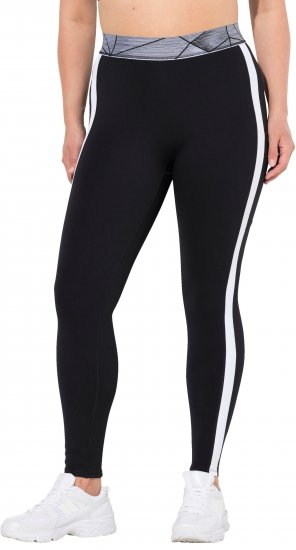 Ulla Popken High Waisted Leggings Black - Naisten farkut ja housut isot koot - 