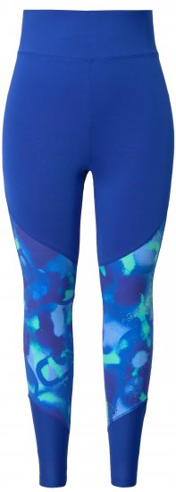 Ulla Popken Quick Dry Abstract Print Leggings Blue - Naisten farkut ja housut isot koot - 