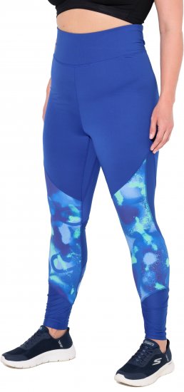 Ulla Popken Quick Dry Abstract Print Leggings Blue - Naisten farkut ja housut isot koot - 