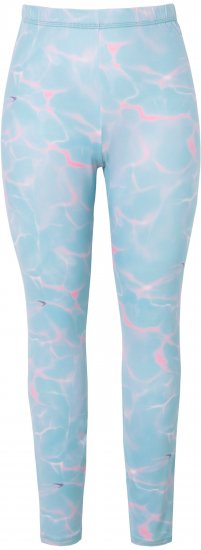Ulla Popken Wave Print Ski Leggings Blue - Naisten farkut ja housut isot koot - 