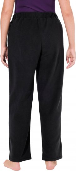 Ulla Popken Fleece Loungewear Pants Black - Farkut & Housut Isoissa Koissa – Plus Size - 