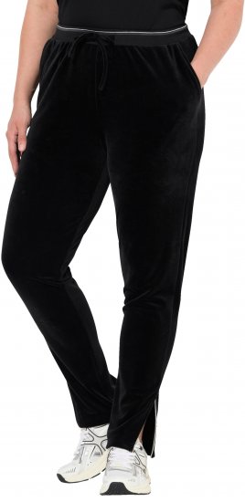 Ulla Popken Velvet Leggings Black - Naisten farkut ja housut isot koot - 