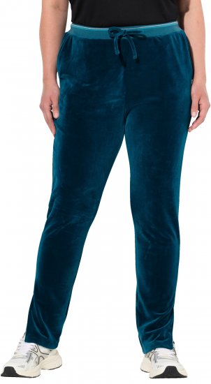 Ulla Popken Velvet Leggings Blue - Naisten farkut ja housut isot koot - 