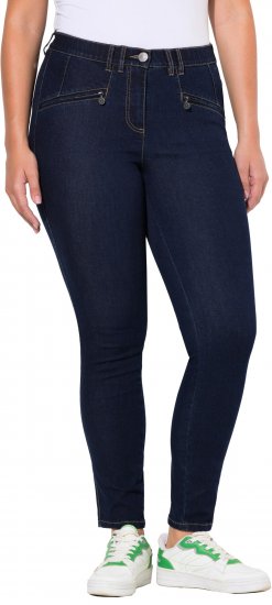 Ulla Popken High Waisted Stretch Fit Jeans Denim Blue - Farkut & Housut Isoissa Koissa – Plus Size - 