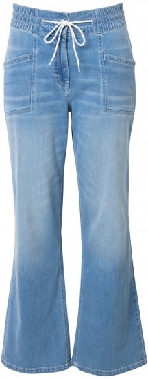 Ulla Popken Patch Pocket Elastic Waist Jeans Blue - Naisten farkut ja housut isot koot - 