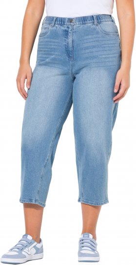 Ulla Popken Tapered Leg Mom Jeans Blue - Naisten farkut ja housut isot koot - 