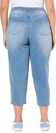Ulla Popken Tapered Leg Mom Jeans Blue - Naisten farkut ja housut isot koot - 