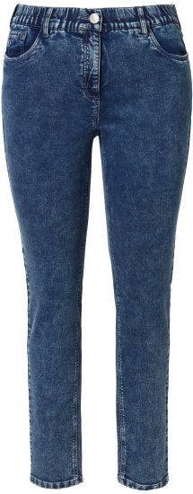 Ulla Popken Jersey Slim Leg Jeans Denim Blue - Farkut & Housut Isoissa Koissa – Plus Size - 