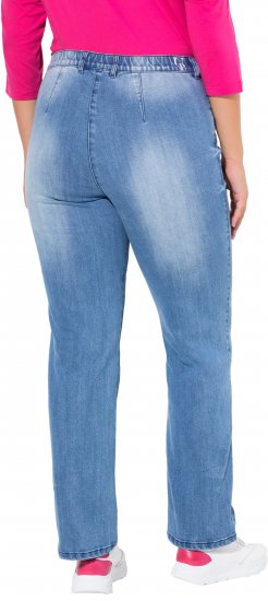 Ulla Popken Tapered Leg Lightly Distressed Jeans Blue Denim - Naisten farkut ja housut isot koot - 
