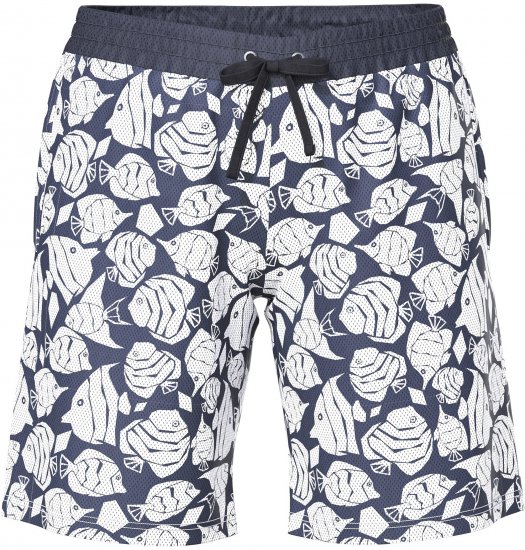 Ulla Popken Angelfish Mesh Shorts Blue - Naisten farkut ja housut isot koot - 
