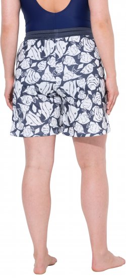 Ulla Popken Angelfish Mesh Shorts Blue - Naisten farkut ja housut isot koot - 