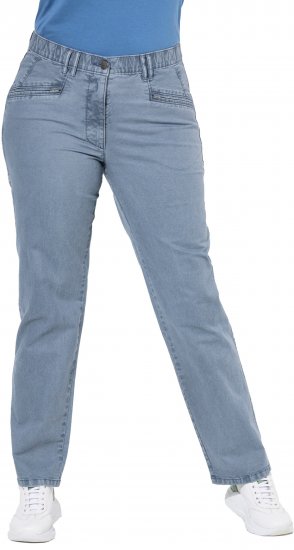 Ulla Popken Tapered Leg Mony Pants Atlantic Blue - Naisten farkut ja housut isot koot - 