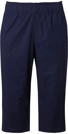 Ulla Popken Stretch Fit Paper Bag Culottes Navy - Naisten farkut ja housut isot koot - 