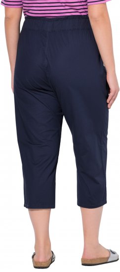 Ulla Popken Stretch Fit Paper Bag Culottes Navy - Naisten farkut ja housut isot koot - 