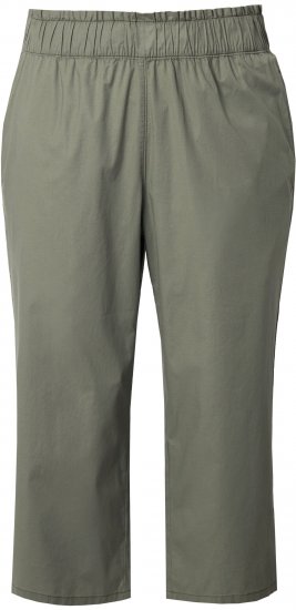 Ulla Popken Stretch Fit Paper Bag Culottes Green - Naisten farkut ja housut isot koot - 
