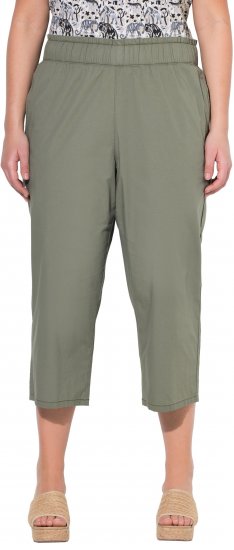 Ulla Popken Stretch Fit Paper Bag Culottes Green - Naisten farkut ja housut isot koot - 