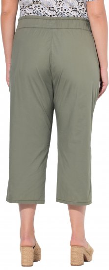 Ulla Popken Stretch Fit Paper Bag Culottes Green - Naisten farkut ja housut isot koot - 
