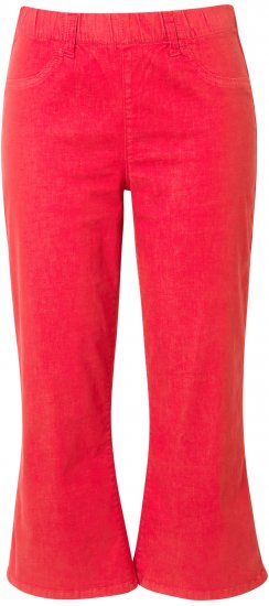Ulla Popken Wide Leg Twill Mary Fit Culottes Neon Red - Farkut & Housut Isoissa Koissa – Plus Size - 