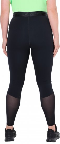 Ulla Popken Mesh Panel Quick Drying Performance Leggings Black - Naisten farkut ja housut isot koot - 