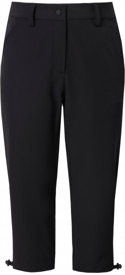 Ulla Popken Ultra Light Triple Function Cropped Softshell Pants Black - Naisten farkut ja housut isot koot - 