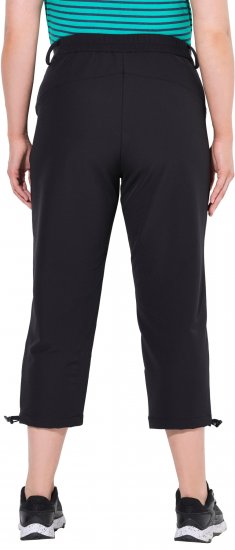 Ulla Popken Ultra Light Triple Function Cropped Softshell Pants Black - Naisten farkut ja housut isot koot - 