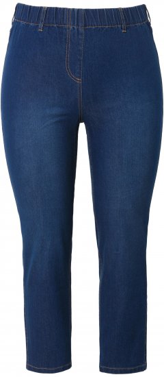Ulla Popken Cropped Jeggings Blue Denim - Naisten farkut ja housut isot koot - 