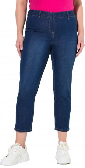 Ulla Popken Cropped Jeggings Blue Denim - Naisten farkut ja housut isot koot - 