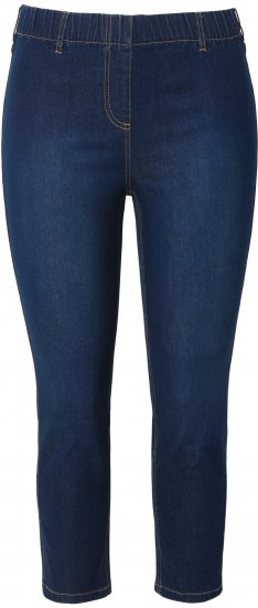 Ulla Popken Cropped Jeggings Denim Blue - Naisten farkut ja housut isot koot - 