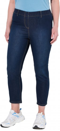 Ulla Popken Cropped Jeggings Denim Blue - Naisten farkut ja housut isot koot - 