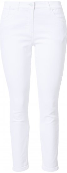 Ulla Popken White Denim Stretch Fit Jeans Snow White - Naisten farkut ja housut isot koot - 