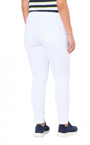 Ulla Popken White Denim Stretch Fit Jeans Snow White - Naisten farkut ja housut isot koot - 