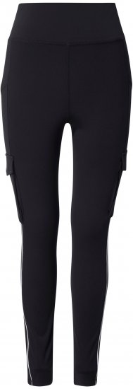 Ulla Popken Cargo Pocket Fleece Lined Sports Leggings Black - Naisten farkut ja housut isot koot - 