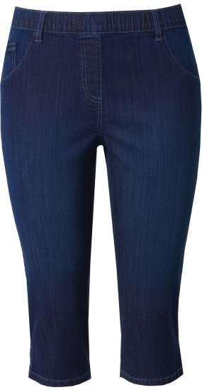 Ulla Popken Denim Elastic Waist Capres Blue - Naisten farkut ja housut isot koot - 