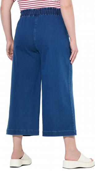 Ulla Popken Denim Culottes Blue - Naisten farkut ja housut isot koot - 