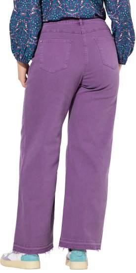 Ulla Popken Purple Fringed Hem Stretch Fit Jeans Lavender - Naisten farkut ja housut isot koot - 