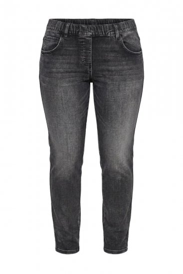 Ulla Popken Vintage Wash Jeggings Black - Leggingsit - Leggingsit isoissa koissa