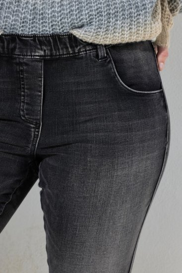 Ulla Popken Vintage Wash Jeggings Black - Leggingsit - Leggingsit isoissa koissa