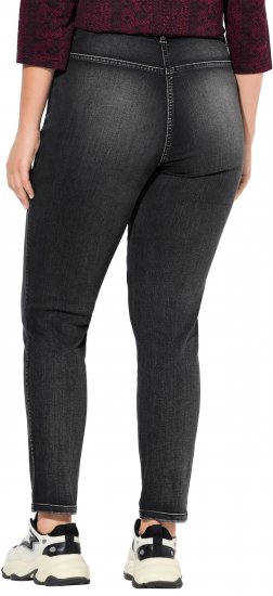 Ulla Popken Vintage Wash Jeggings Black - Naisten farkut ja housut isot koot - 