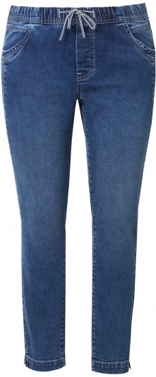 Ulla Popken Drawstring Jeggings Blue - Naisten farkut ja housut isot koot - 