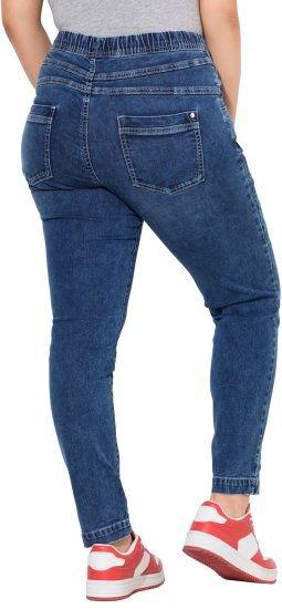 Ulla Popken Drawstring Jeggings Blue - Naisten farkut ja housut isot koot - 