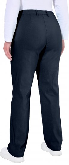 Ulla Popken Thermal Stretch Fit Mony Pants Navy - Naisten farkut ja housut isot koot - 