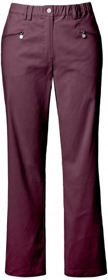 Ulla Popken Thermal Stretch Fit Mony Pants Aubergine - Naisten farkut ja housut isot koot - 
