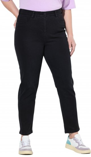 Ulla Popken Stretch Fit Mom Jeans Black - Naisten farkut ja housut isot koot - 