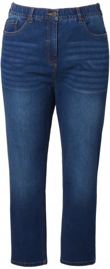 Ulla Popken Stretch Fit Mom Jeans Blue Denim - Naisten farkut ja housut isot koot - 