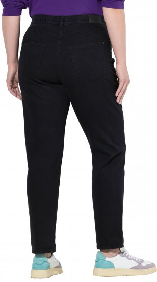 Ulla Popken Stretch Fit Boyfriend Jeans Black - Naisten farkut ja housut isot koot - 