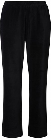 Ulla Popken Corduroy Elastic Waist Pants Black - Naisten farkut ja housut isot koot - 