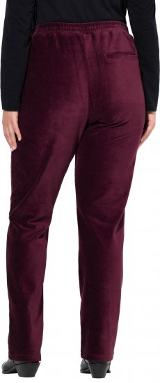 Ulla Popken Corduroy Elastic Waist Pants Brown - Naisten farkut ja housut isot koot - 