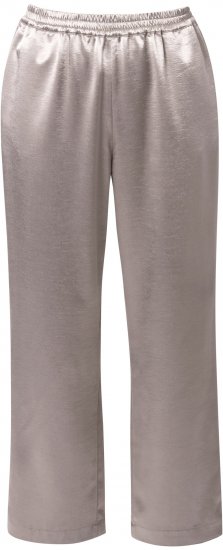 Ulla Popken Metallic Satin Elastic Waist Pants Orange - Naisten farkut ja housut isot koot - 