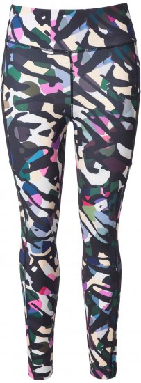 Ulla Popken Leopard Print Quick Drying Leggings Black - Naisten farkut ja housut isot koot - 